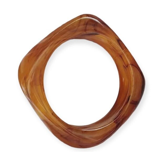 New Piper K Set Of 3 Chunky Marbleized Bangle Stack Bracelets NWT - Picture 4 of 5